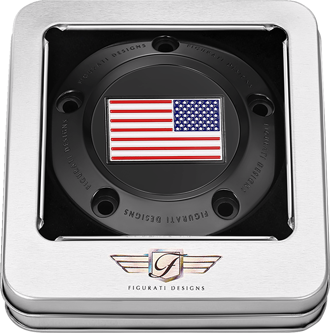 FIGURATI DESIGNS Timing Cover - 5 Hole - American - Black FD21R-TC-5H-BLK