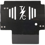 THRASHIN SUPPLY CO. Skid Plate - Carbon Fiber/Gloss - With Red Brackets - FLHX/FLTRX  TSC-3034-2