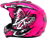 AFX FX-17 Helmet - Butterfly - Matte Hot Pink - Large 0110-7109