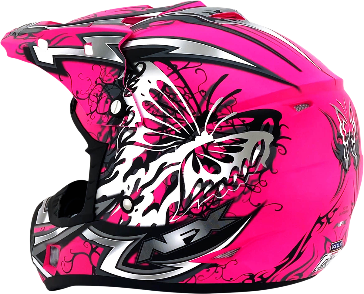 AFX FX-17 Helmet - Butterfly - Matte Hot Pink - XL 0110-7110