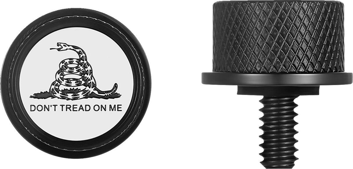 FIGURATI DESIGNS Seat Mounting Knob - Black - Don't Tread On Me FD40-SEAT KN-BK