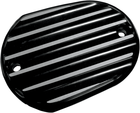 JOKER MACHINE Master Cylinder Cover - Brake - Front - Finned - Black 10-380B