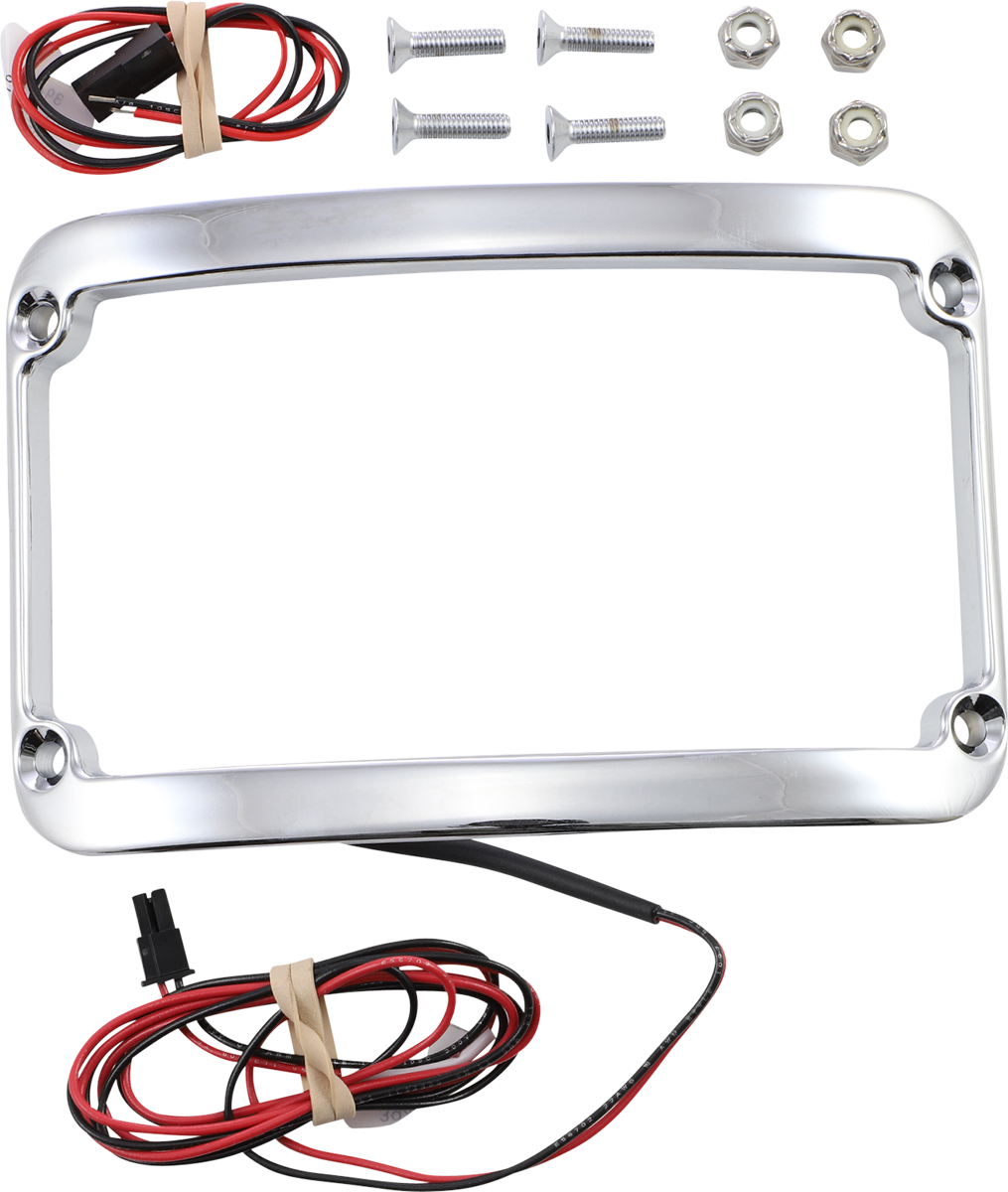 KLOCK WERKS License Plate Frame - Lighted - Chrome KWS-01-0089