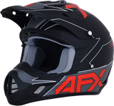 AFX FX-17 Helmet - Aced - Matte Black/Red - Small 0110-6484