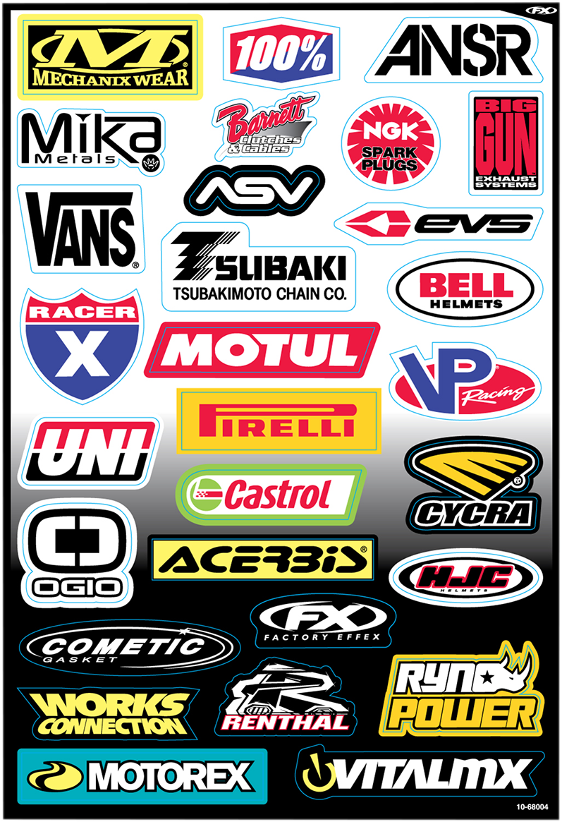 FACTORY EFFEX Decal Kit - Sponsor C 10-68004