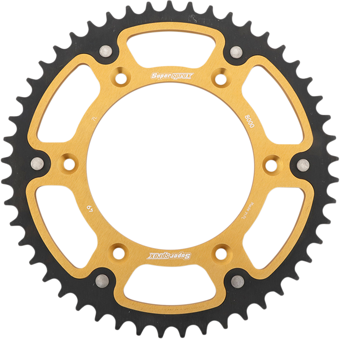 SUPERSPROX Stealth Rear Sprocket - 49 Tooth - Gold - Beta RST-8000-49-GLD