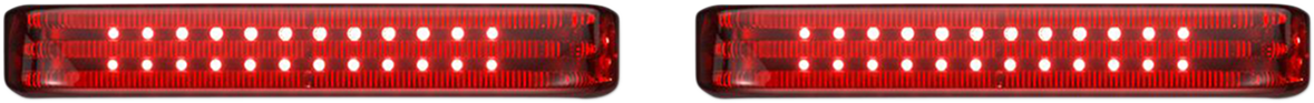 CUSTOM DYNAMICS Saddlebag LED Lights - Sequential - Chrome/Red PB-SBSEQ-SS6-CR