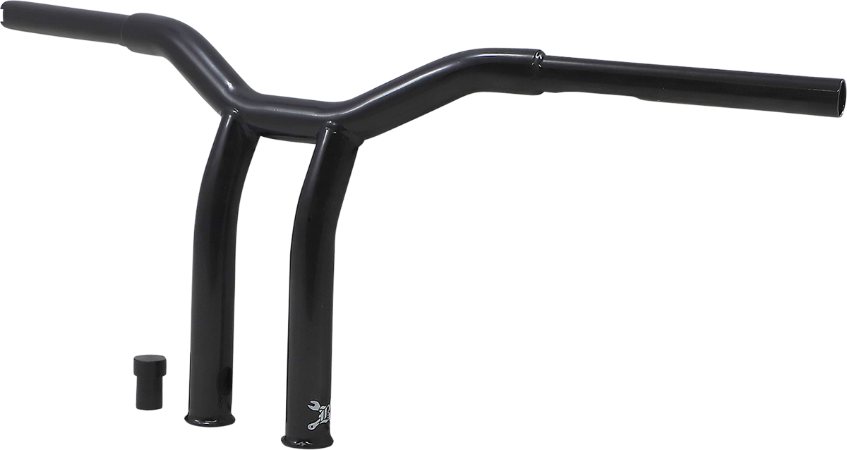 BURLY BRAND Handlebar - Dominator - Raked - 10" - Black B12-6051B