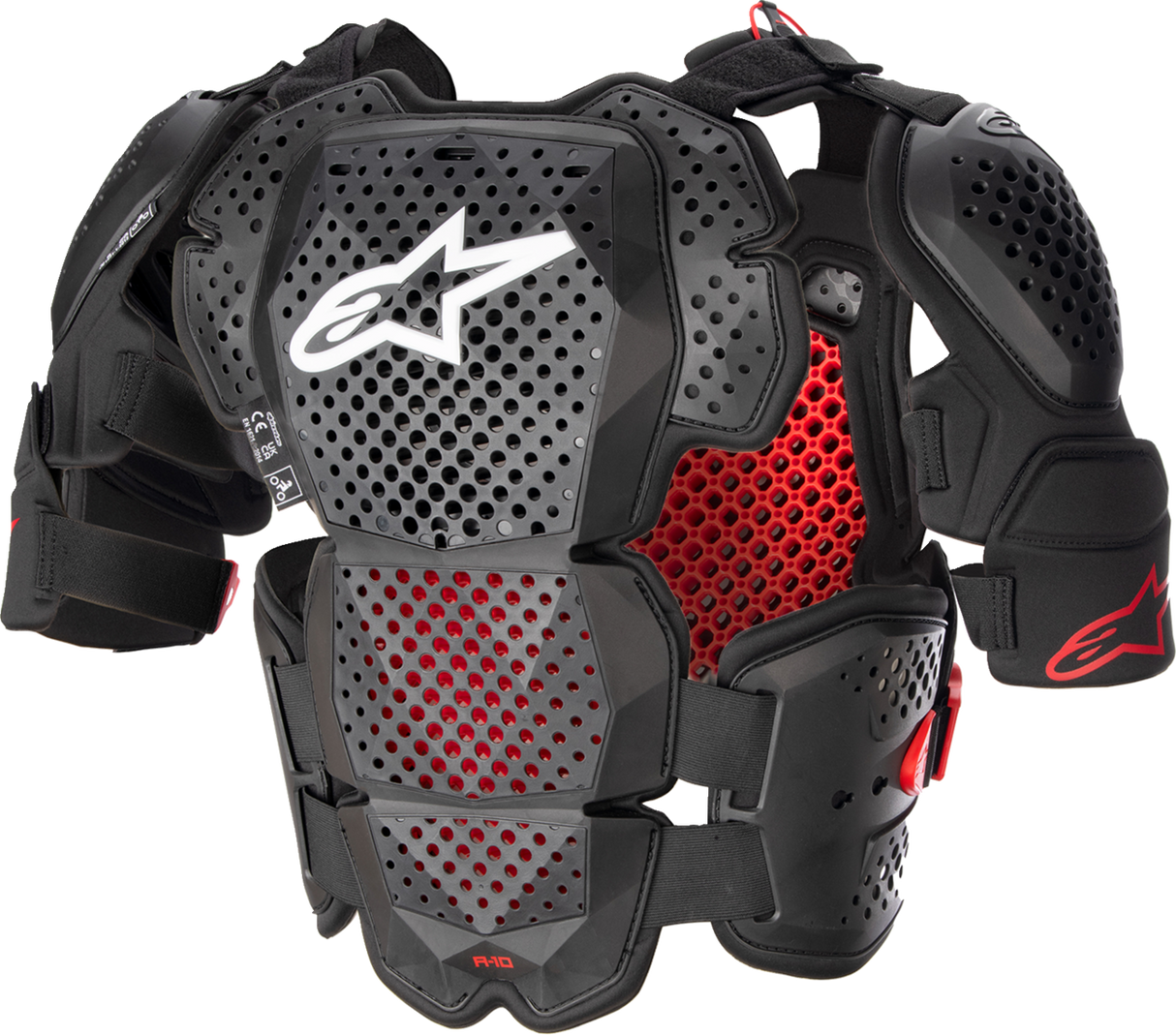 ALPINESTARS A-10 Roost Guard V2 - Black/Red - XS/S 6700523-1431-XS