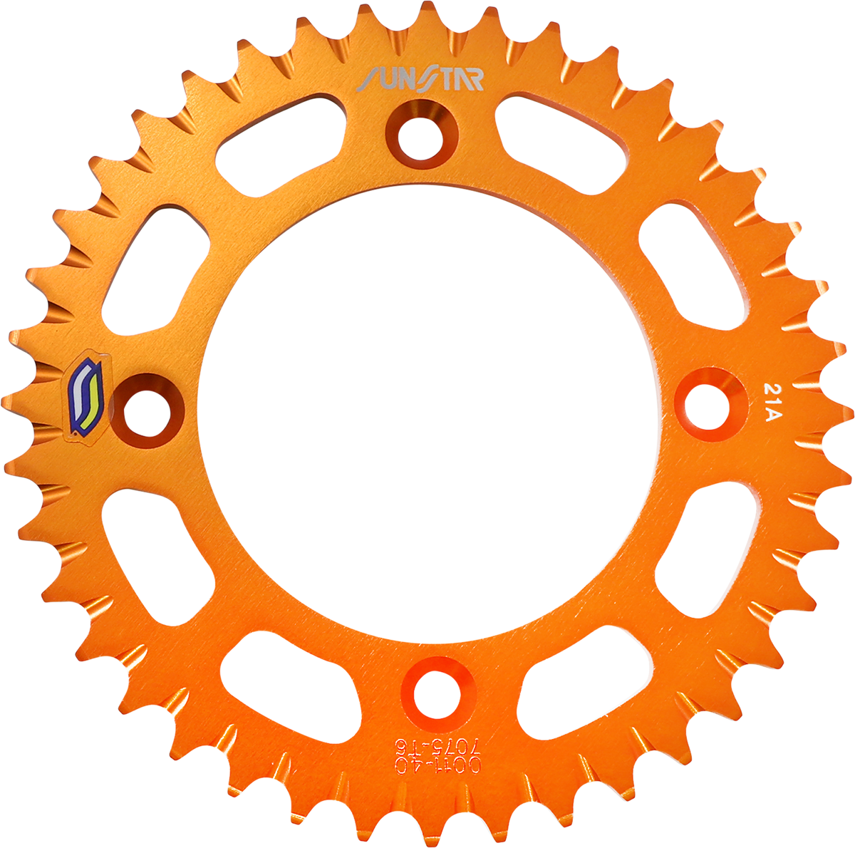 SUNSTAR SPROCKETS Rear Sprocket - 40 Tooth - Orange 5-001140OR