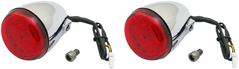 CUSTOM DYNAMICS ProBEAM® Turn Signals - Chrome/Red PB-IND-RTS-R-C