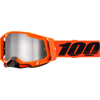 100% Racecraft 2 Schutzbrille - Neon Orange - Silber Verspiegelt 50010-00036 