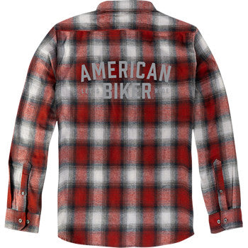 American Biker American Biker Mr Piston Flannel Shirt - Red - XL ABBPISTON27ST61RDXR