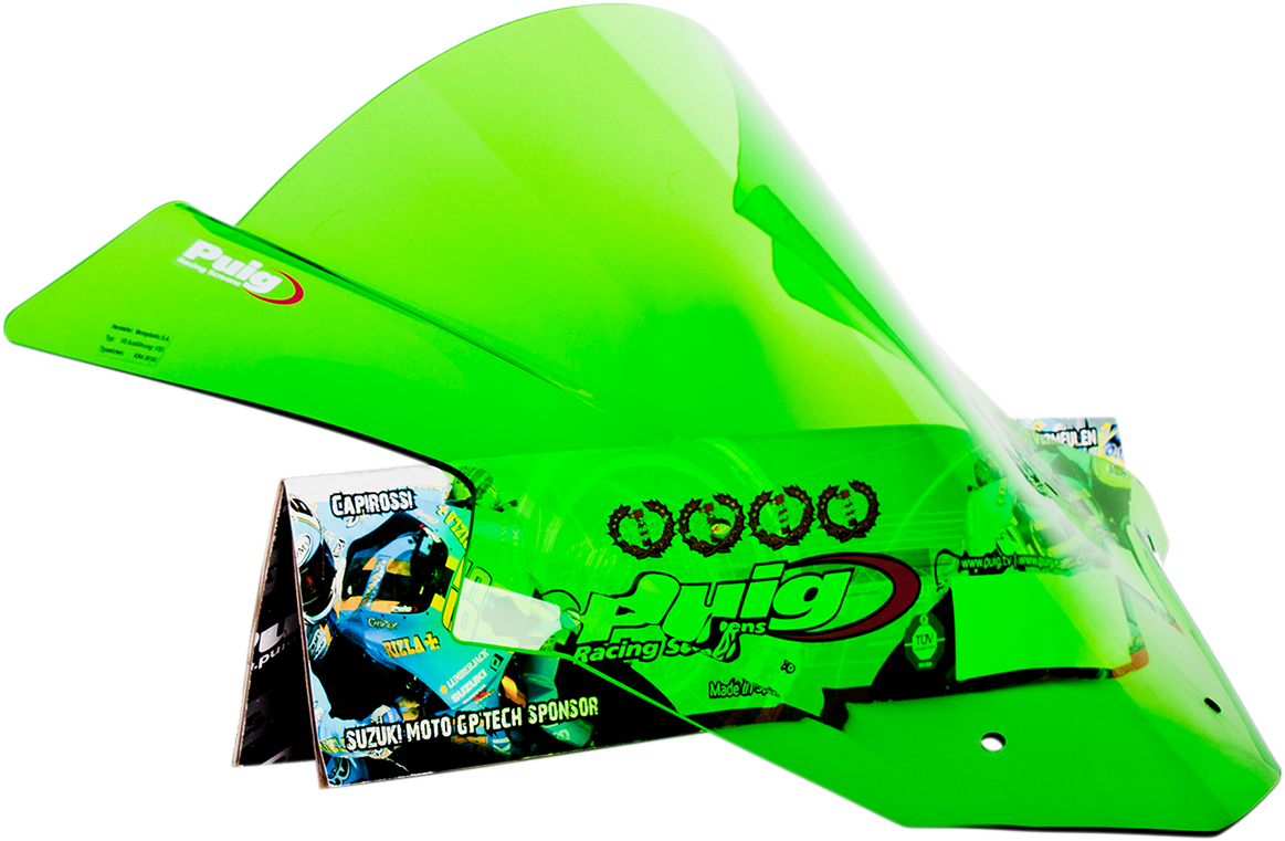 PUIG HI-TECH PARTS Race Windscreen - Green - ZX10R 5603V