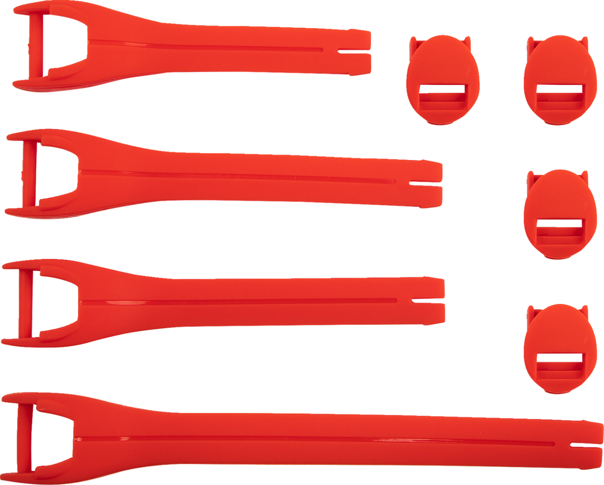 MOOSE RACING Qualifier Boot Strap Kit - Red - Size 10-15 3430-1018