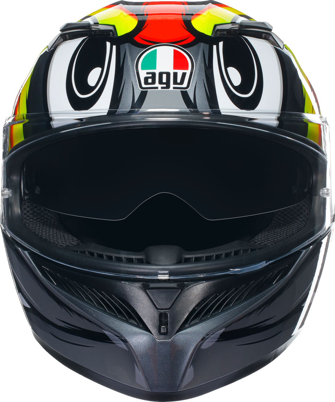 AGV K3 Helmet - Birdy 2.0 - Gray/Yellow/Red - Medium 2118381004012M