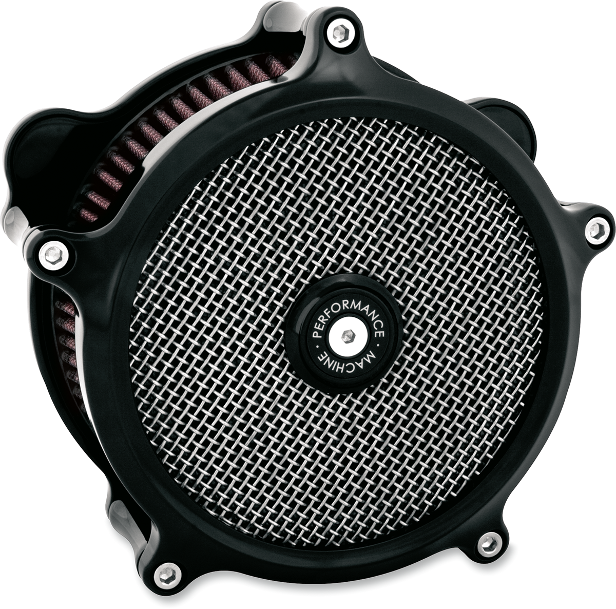 PERFORMANCE MACHINE (PM) Super Gas Air Cleaner - Black - XL 0206-2149-B