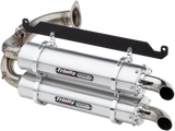 TRINITY RACING Stage 5 Slip-On Dual Muffler - Brushed Aluminum Talon 1000 2019-2024   TR-4169S