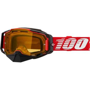 100% Armega Snow Goggle - Red - Yellow 50007-00008