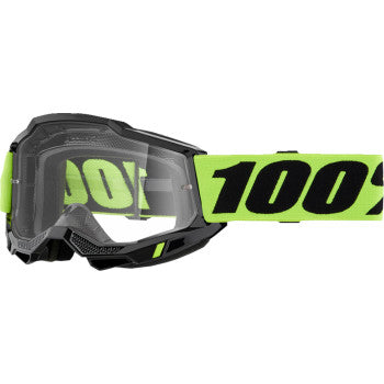 100% Accuri 2 OTG Goggle - Neon Yellow - Clear 50018-00008