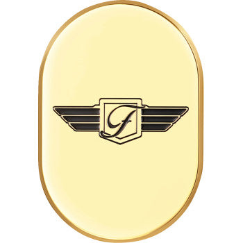 FIGURATI DESIGNS Antenna Cover - Left Rear Fender - FD Logo - Gold  FD-01-AC-GLD-LT