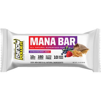 RYNO POWER Mana Protein Bar - Strawberry Acai - 12 Pack with Display Caddy MANACAD-BERRY