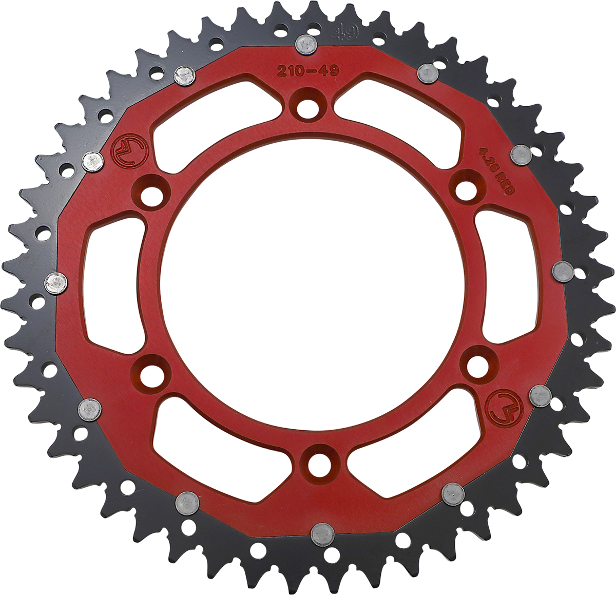 MOOSE RACING Dual Sprocket - Red - 49 Tooth 1210-210-49-13X