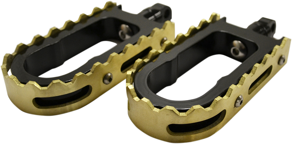 LA CHOPPERS BMX Footpegs - Black/Brass LA-7205-02B