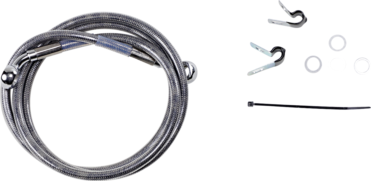 DRAG SPECIALTIES Brake Line - Front - +10" - Stainless Steel - XL 660310-10