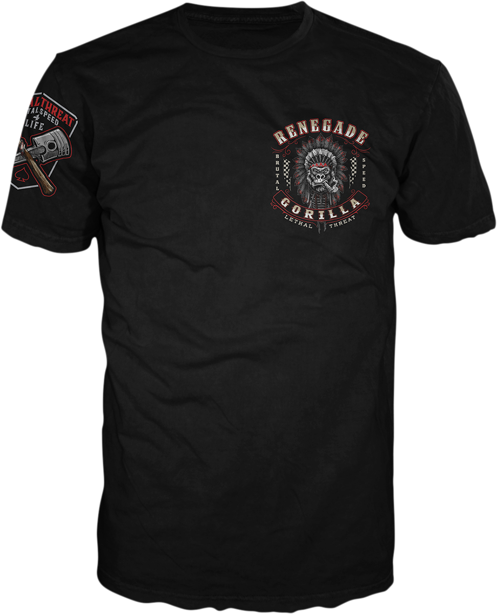 LETHAL THREAT Renegade Biker T-Shirt - Black - XL VV40164XL