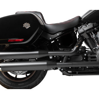 DRAG SPECIALTIES Predator 2-Up Seat - Vinyl - Double Diamond - Red Stitching - FLSB/FXLRS '18-'24  0802-1637