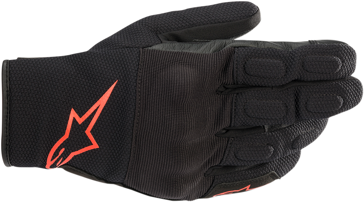 ALPINESTARS S-MAX Drystar® Gloves - Black/Fluo Red - Small 3527620-1030-S