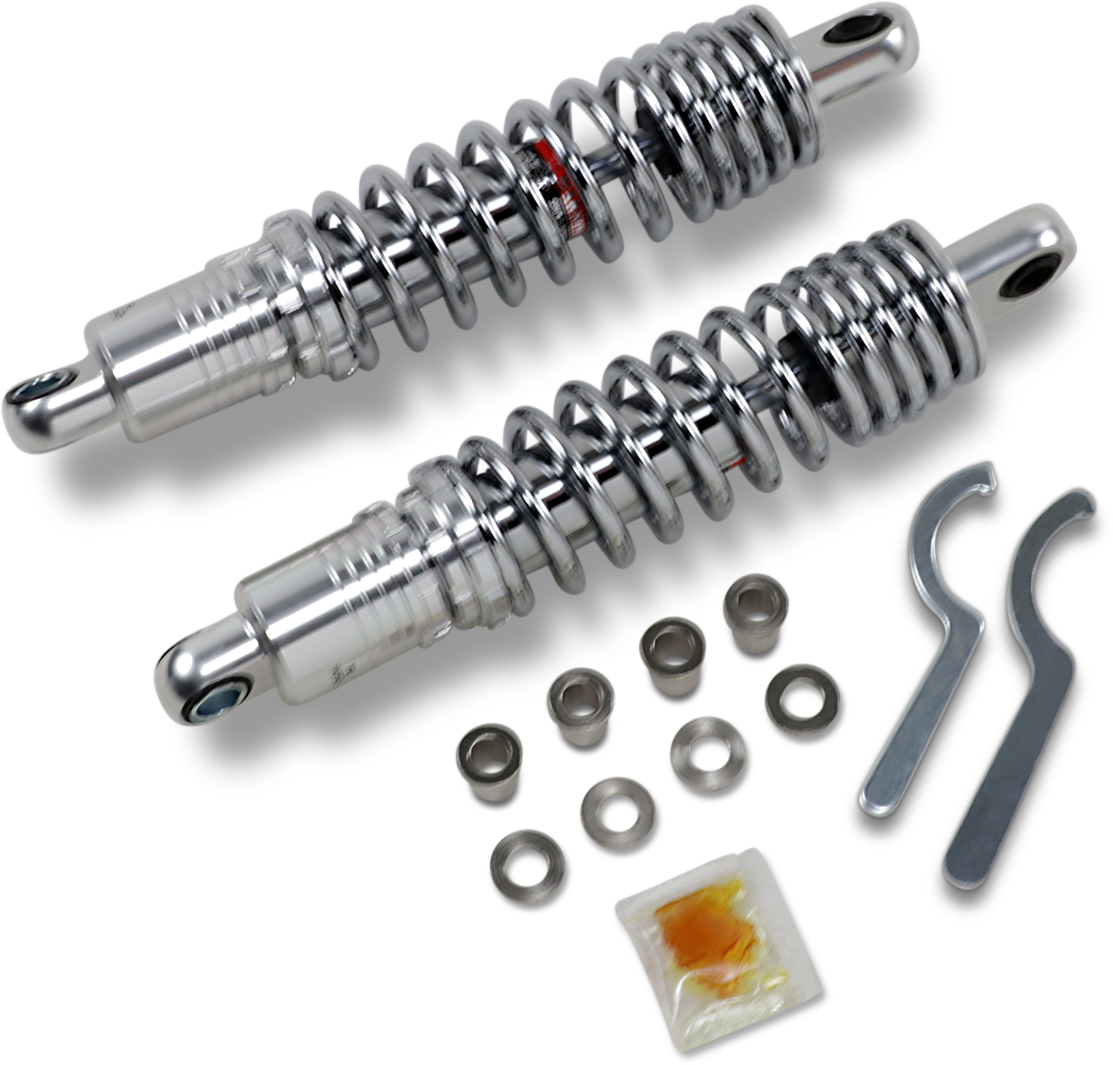 DRAG SPECIALTIES SHOCKS Premium Ride-Height Adjustable Shocks - Chrome - Heavy Duty - 12.5" C16-0167NUH