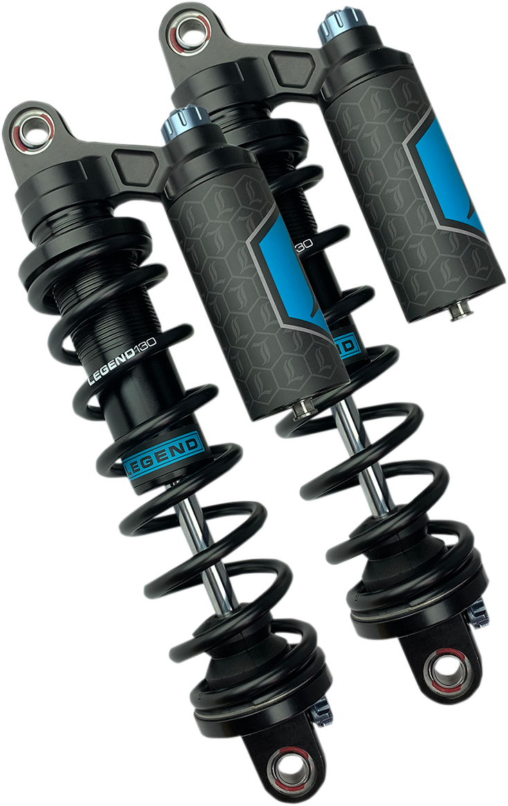 LEGEND SUSPENSION REVO ARC Piggyback Shocks - Heavy Duty - Black - 14" - '99-'17 Dyna 1310-1893