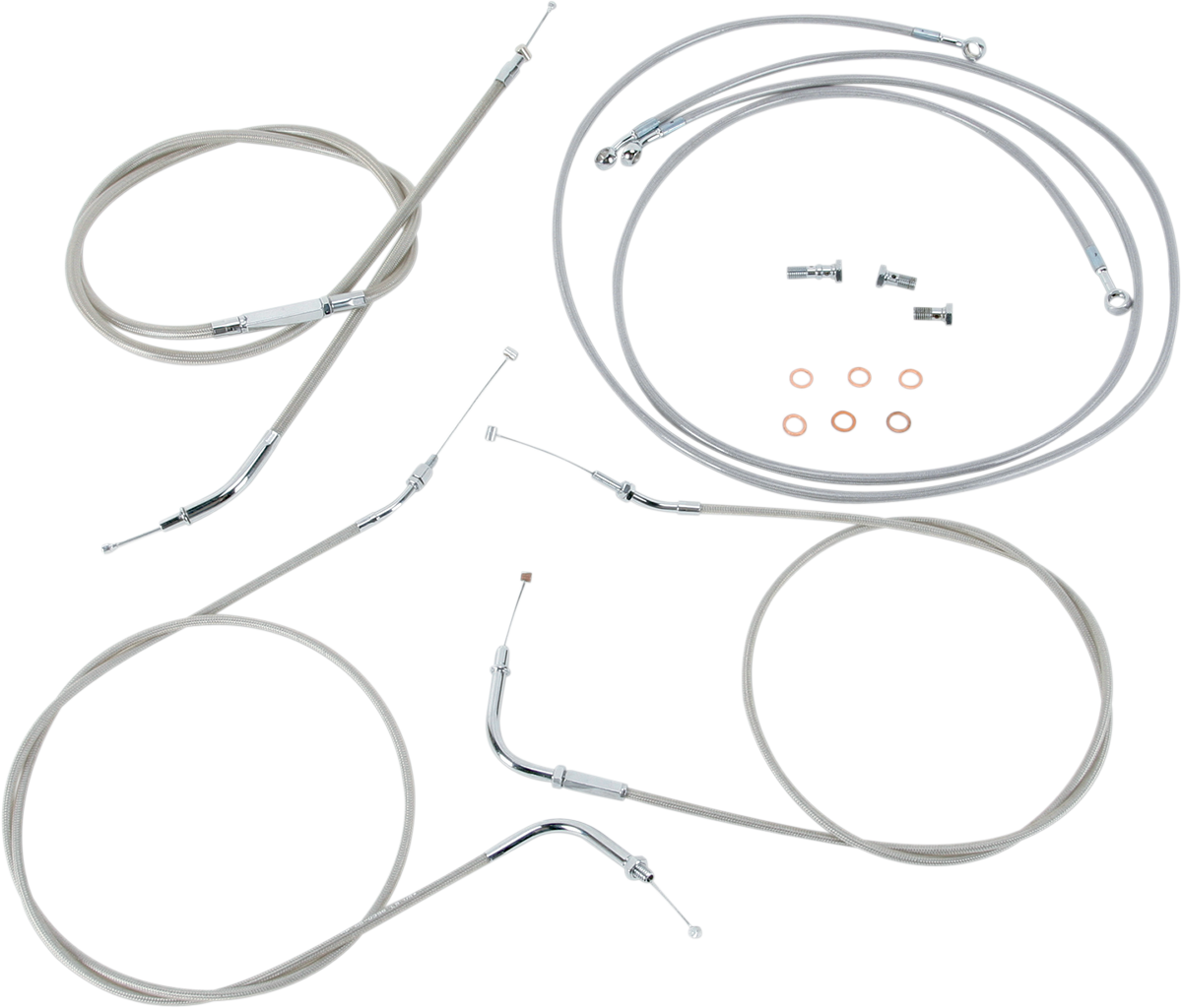 BARON Cable Line Kit - 18" - 20" - '99 - '03 Roadstar - Stainless Steel BA-8021KT-18