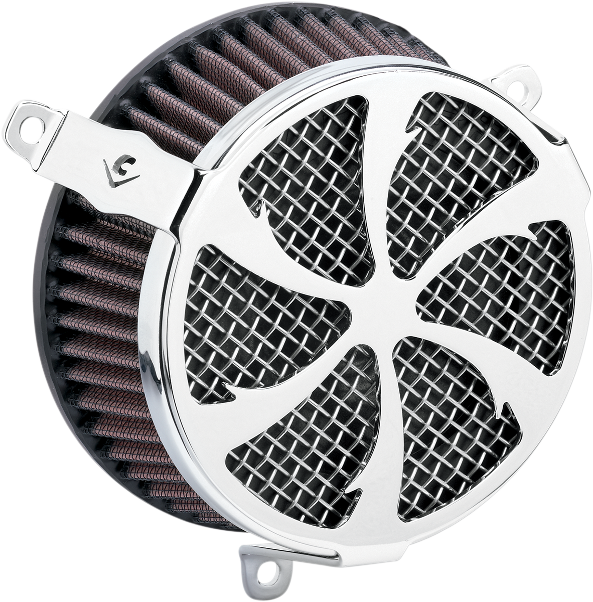 COBRA Swept Air Filter - Chrome - VTX1300 06-0137-01