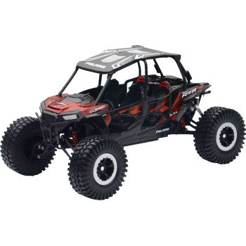 New Ray Toys Polaris RZR XP 4 Turbo EPS Rock Crawler - 1:18 Scale - Black/Red  57976B