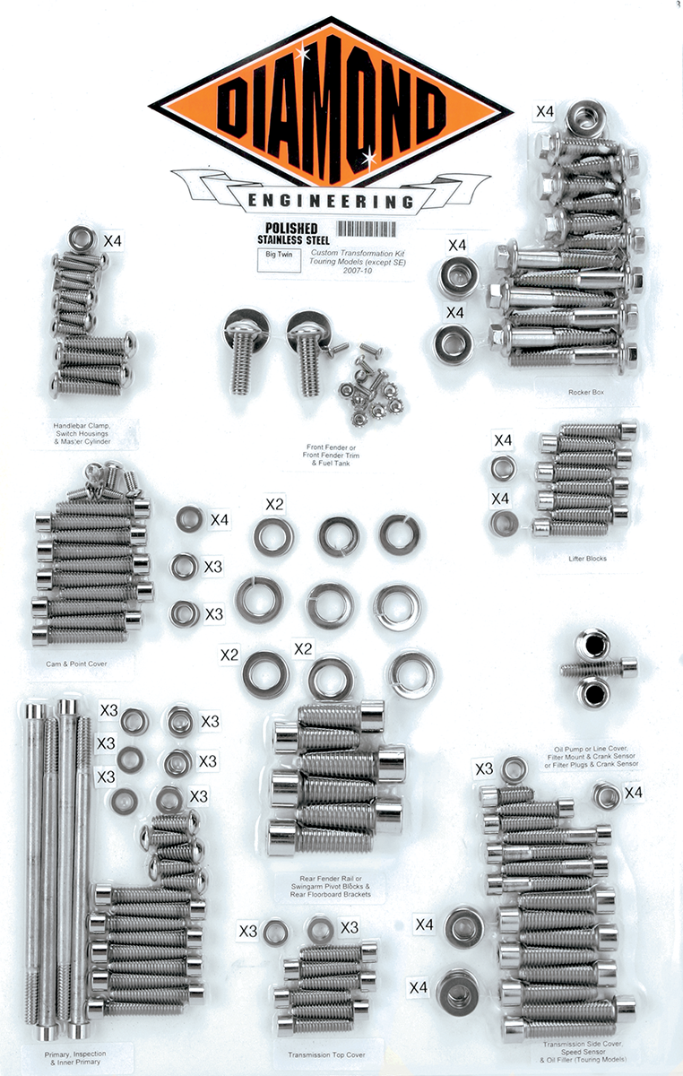 DIAMOND ENGINEERING Bolt Kit - Transformation - Touring DE6031HP