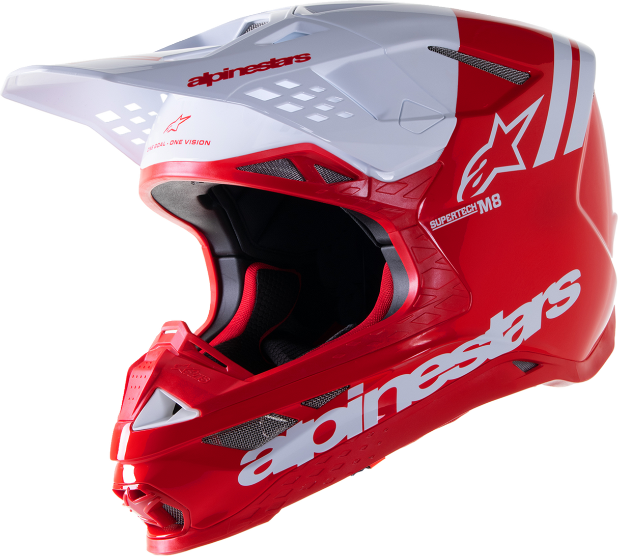 ALPINESTARS Supertech M8 Helmet - Radium 2 - MIPS® - Gloss Red/White - 2XL 8301523-3012-2X