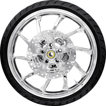 COASTAL MOTO Hurricane Front Wheel - Chrome (21") | Rotor (12.6) | Dunlop AE Tire (130/60B21) PKG-HUR213CH-24ABST