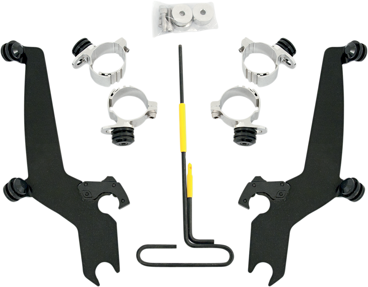 MEMPHIS SHADES Trigger Lock Sportshield Mounting Kit - Wide - Black MEB8916