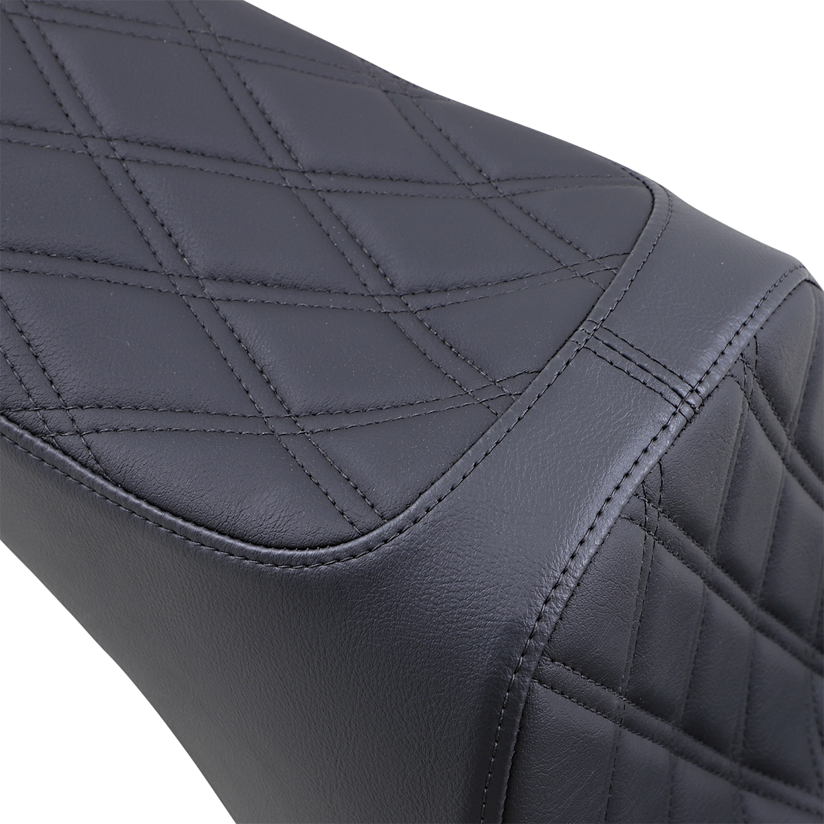 DRAG SPECIALTIES Predator III Seat - Double Diamond - Black w/ Black Stitching - Softail '06-'17 8021438