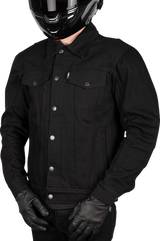 THRASHIN SUPPLY CO. Highway v2 Denim Riding Jacket - Black - Large TMJ-10-10