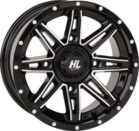 HIGH LIFTER Wheel - HL22 - Front/Rear - Gloss Black w/Machined - 14x7 - 4/156 - 4+3 (+10 mm) 14HL22-1156