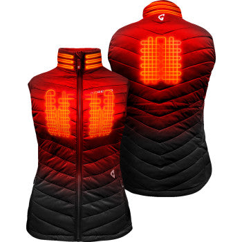 GERBING HEATED CLOTHING Women's 7V Khione Puffer Heated Vest 2.0 - Black - XL GERKPVST7VWBXL