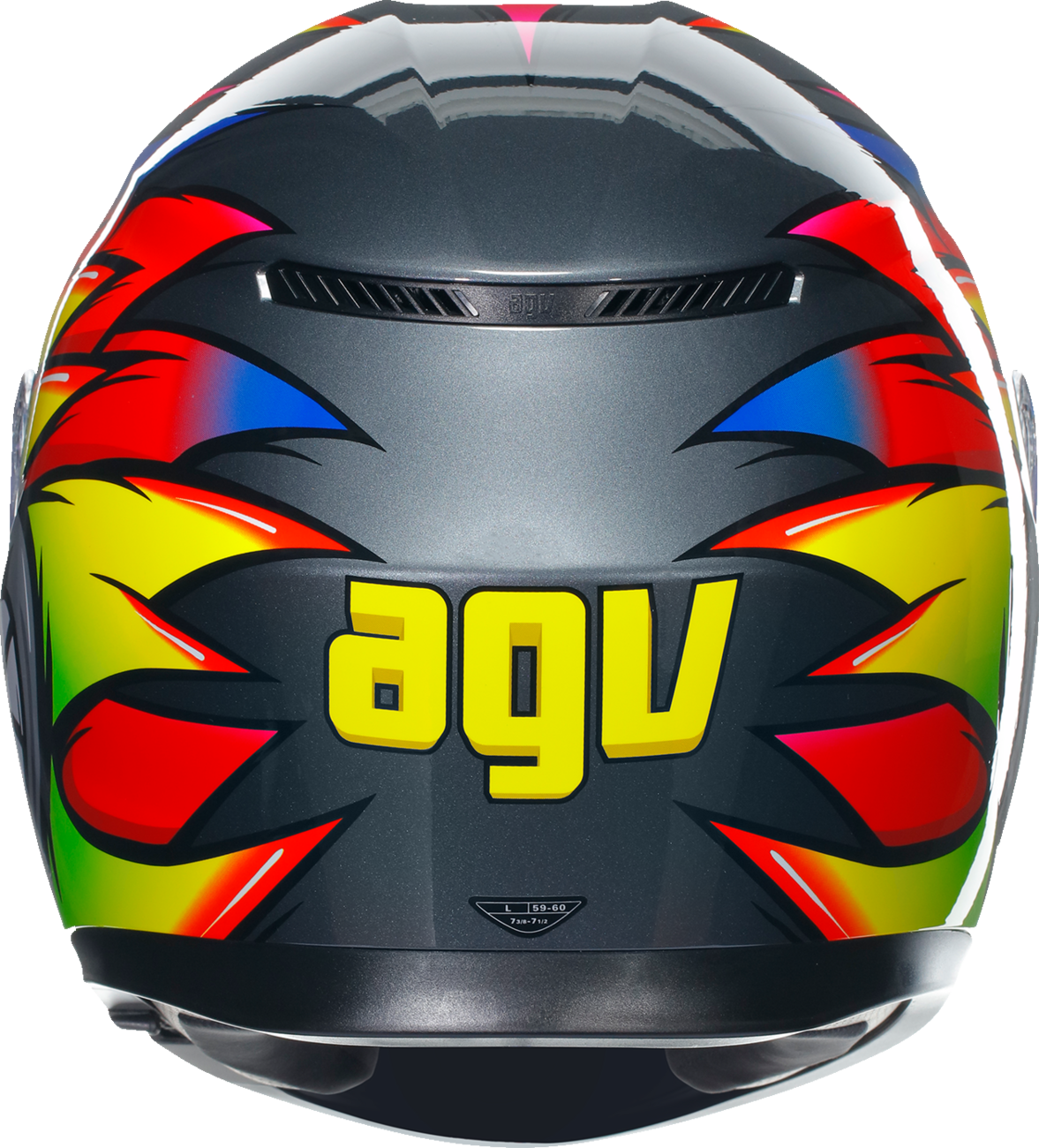 AGV K3 Helmet - Birdy 2.0 - Gray/Yellow/Red - Large 2118381004012L