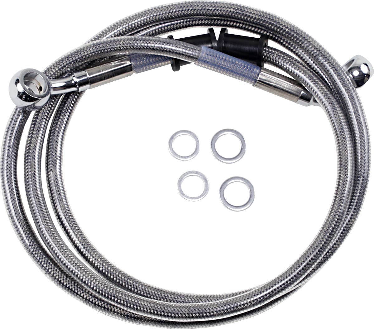 DRAG SPECIALTIES Brake Line - +8" - Stainless Steel - FXDB 660324-8