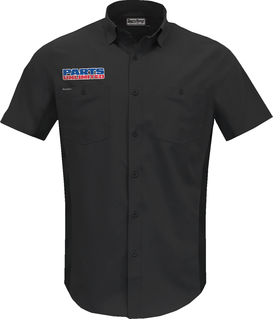 THROTTLE THREADS Parts Unlimited Vented Shop Shirt - Black - 3XL PSU37ST26BK3X