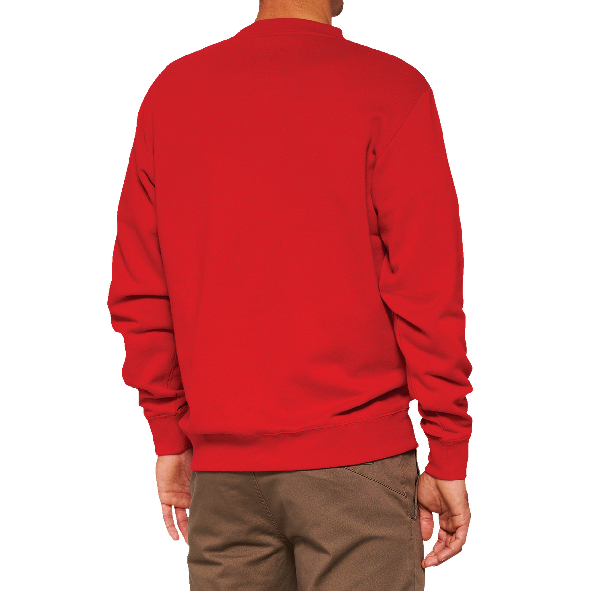 100% Icon Long-Sleeve Fleece Sweatshirt - Red - Medium 20026-00011