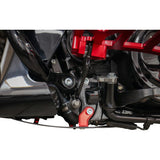 THRASHIN SUPPLY CO. Skid Plate - Carbon Fiber/Forged - With Red Brackets - FLHX/FLTRX TSC-3035-2